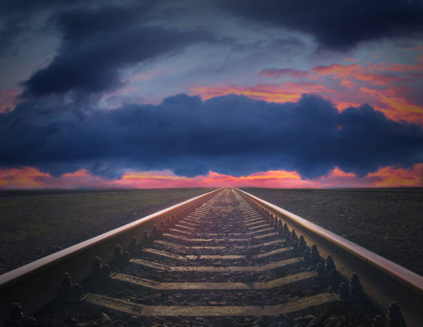 istock rails going away into the landscape distance 846976066