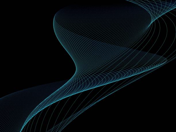 istock Abstract illustration of wavy flowing energy 846978418