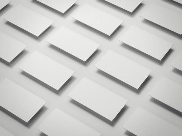istock Stacks of white business cards. 3d rendering 846981876