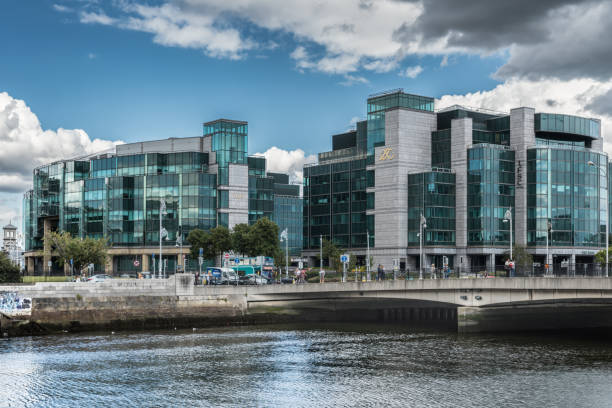 IFSC House, International Financial Service Center in Dublin, Ireland. stock photo
