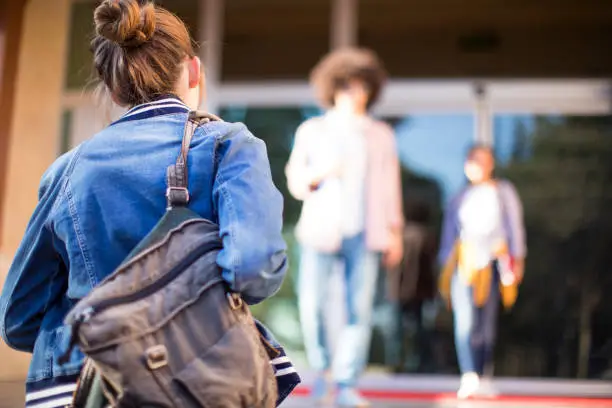 Photo of Young students on campus