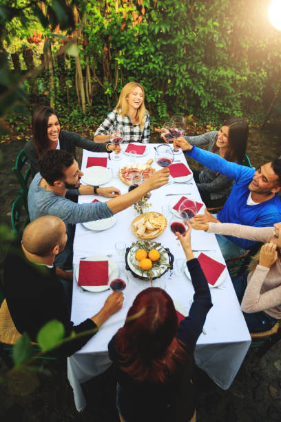 istock Friends have a dinner at agriturismo in Italy 846987230