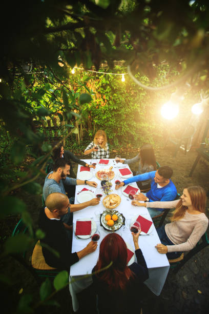 istock Friends have a dinner at agriturismo in Italy 846987232