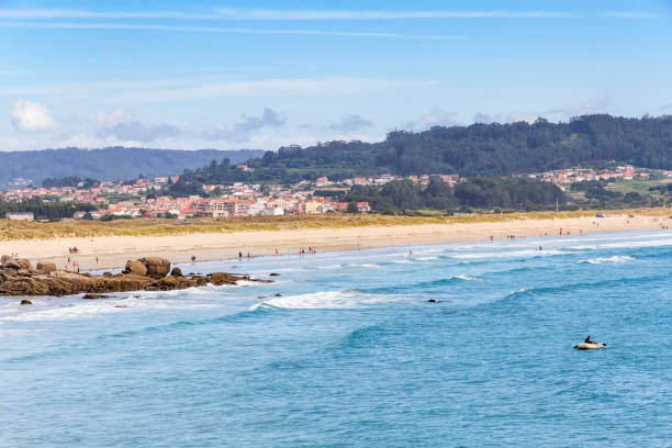 istock Lanzada beach and Noalla village 846991100
