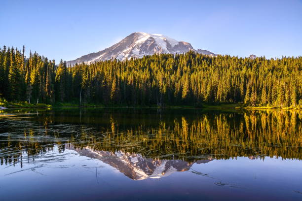 istock Mount Rainier and Reflection Lake, Washington-USA 847002384