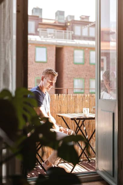 istock Calm man drinking coffee in the morning 847003050