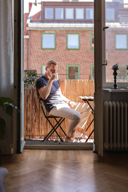 istock Calm man drinking coffee in the morning 847003166
