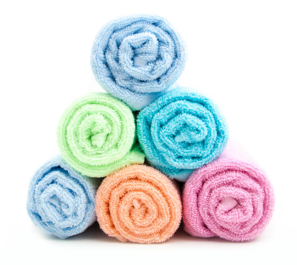 istock pile of rainbow colored towels isolated 847008752