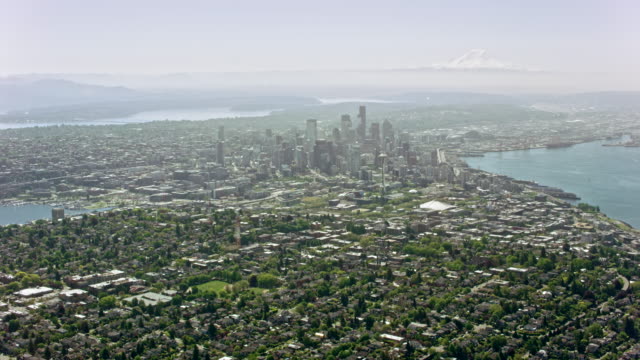 AERIAL View of Seattle from Queen Anne