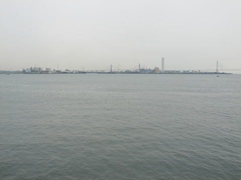 This photograph was taken in the port of Nagoya, Japan