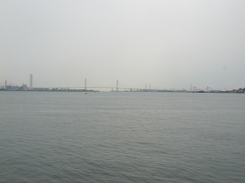 This photograph was taken in the port of Nagoya, Japan