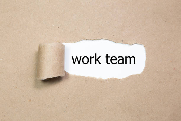 istock The word work team written on torn paper 847022788