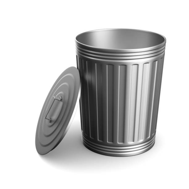 istock Garbage basket on white background. Isolated 3D illustration 847025870
