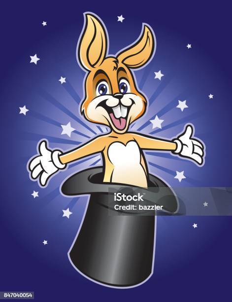 Applausing Rabbits Magic Rabbit Stock Illustration - Download Image Now - Animal, Animal ...