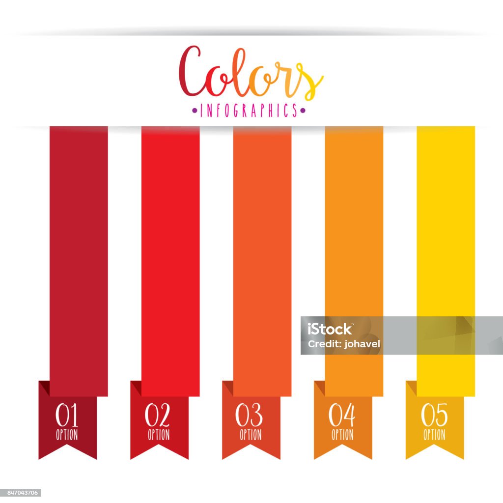 Infographics One Color Colors Infographics Stock Illustration - Download Image Now - Abstract ...