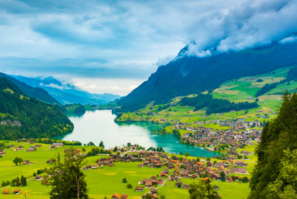 istock The beautiful Interlaken valley and Thunersee lake 847043858