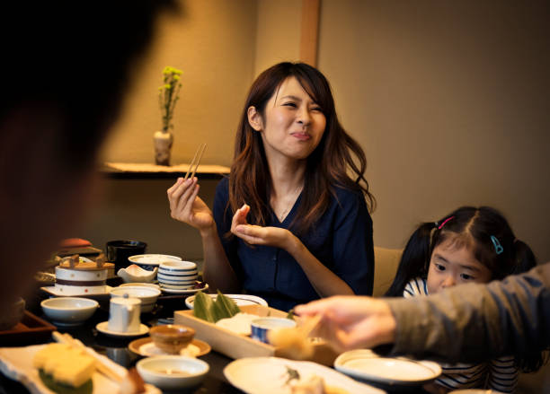 istock Japanese family dining together with happiness 847043902