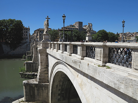 19.06.2017, Roma, Italy: Sant' Angelo Bridge to the Mausoleum of Hadrian