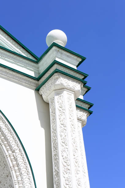 istock Fragment of white orthodox church 847054402