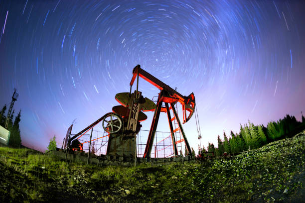 istock Oil pump in the mountains 847055072