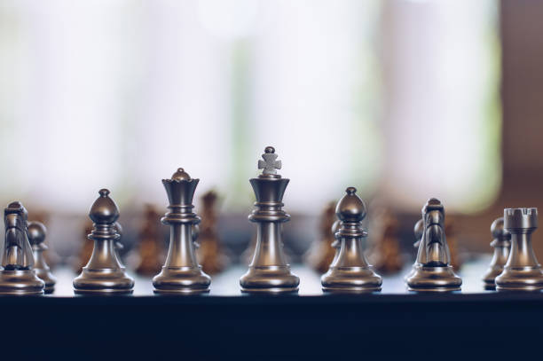 istock Chess on chessboard game business concept selective focus. 847055720