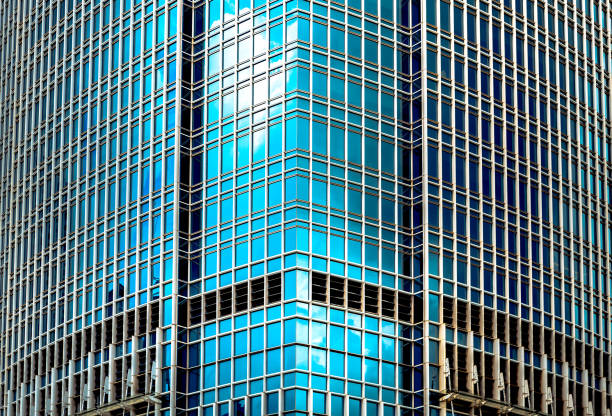 istock Modern office building detail, glass surface 847062552