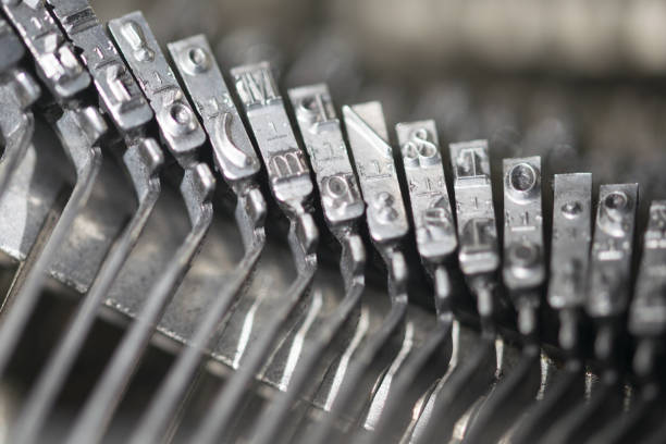 istock metal mechanism of a typewriter 847065430