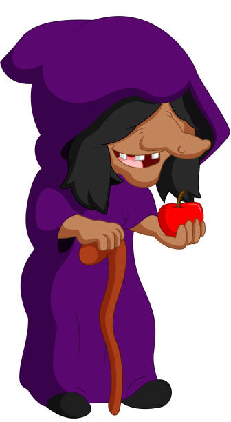 ilustrações, clipart, desenhos animados e ícones de bruxa segurando uma maçã - dramatic make up