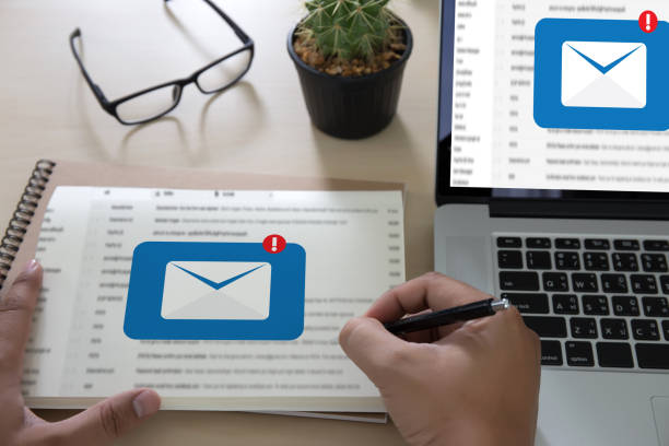 istock Mail Communication Connection message to mailing contacts phone Global Letters Concept 847069732