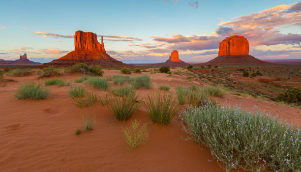 istock Beautiful scenery in Monument Valley, Arizona under warm sunset light 847070234