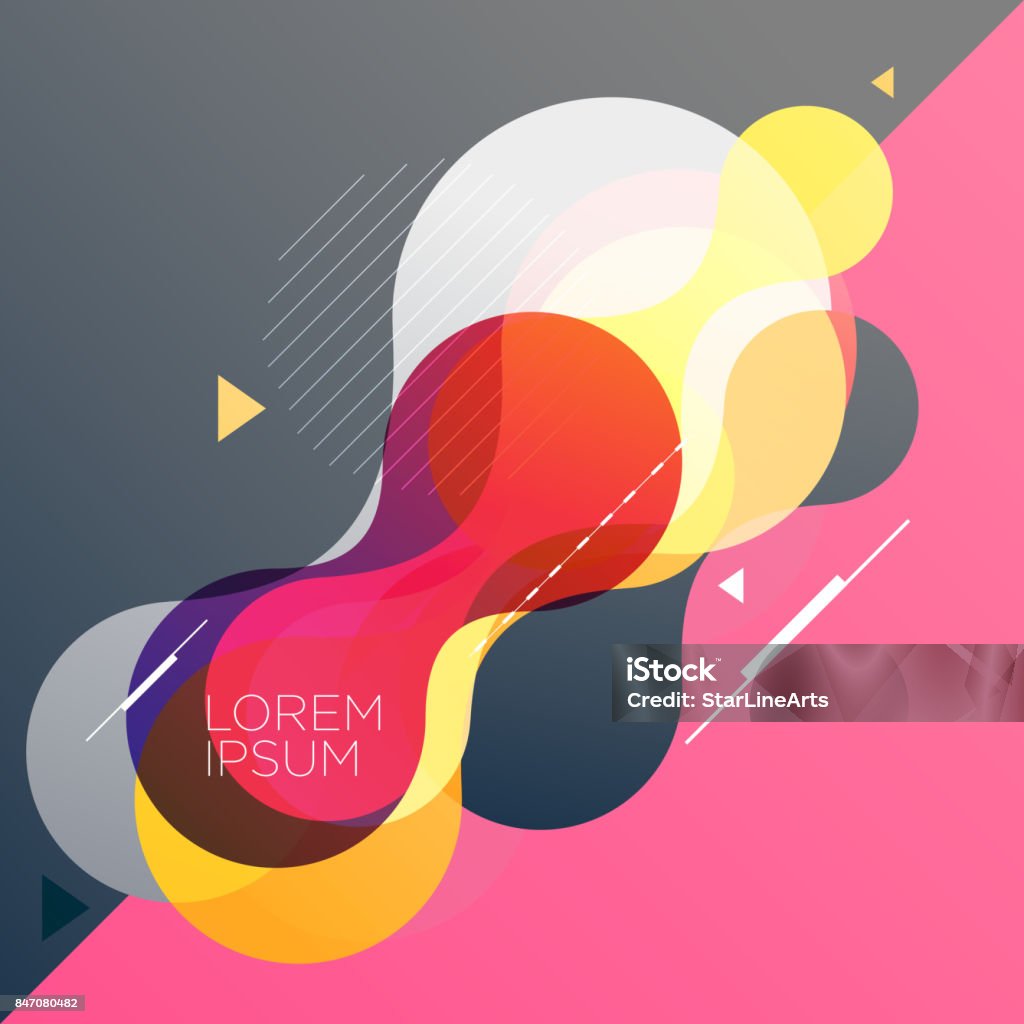 Abstract Shapes Print Rounded Abstract Background With Rounded Shapes Vector Stock Illustration ...