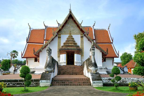 Wat Phumin or Phu Min Temple, The famous ancient temple in Nan province, Northern part of Thailand stock photo