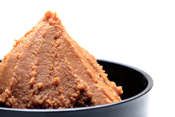 Miso Japanese Miso paste on white background miso sauce stock pictures, royalty-free photos & images
