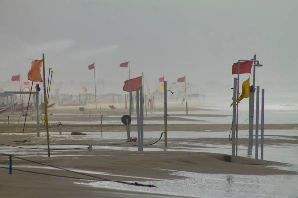 istock Forte dei Marmi beach with strong winds 847081676
