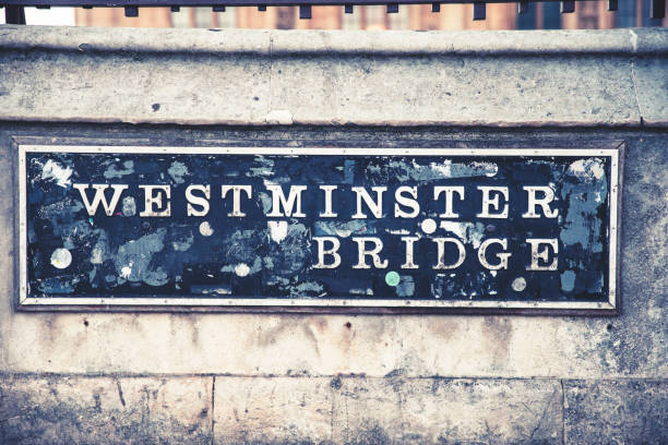 istock Road Sign on Westminster Bridge, London 847084208