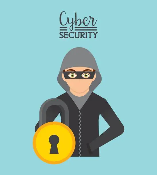 Vector illustration of cyber security