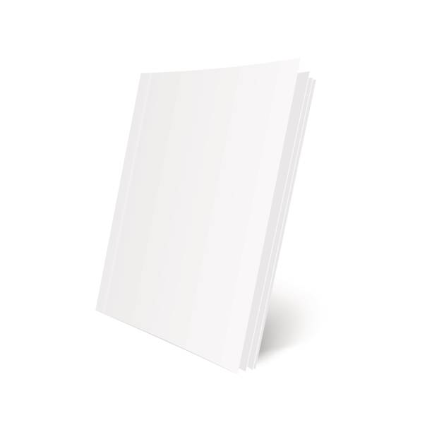 istock Blank Mock Up cover of magazine, book, booklet, brochure. Illustration Isolated On White Background. Vector. 847085516