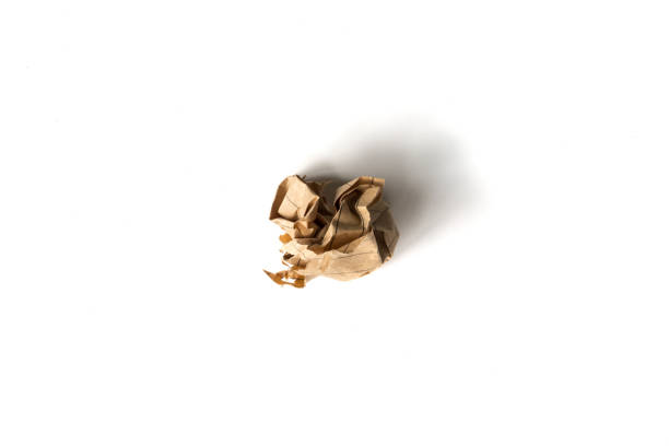 istock Crumpled paper ball on a white background. 847088274
