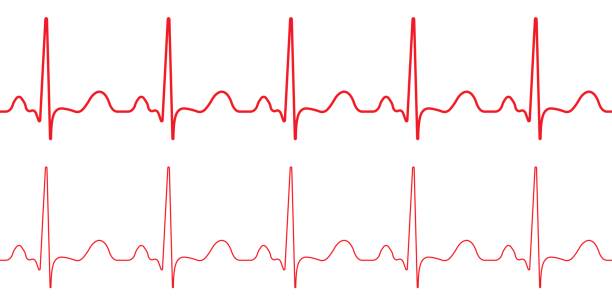 istock Red heartbeat icon. Vector Heartbeat sign horizon banner in flat design. 847092356