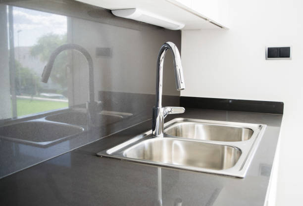 istock A double bowl stainless steel kitchen sink in a modern style 847104678