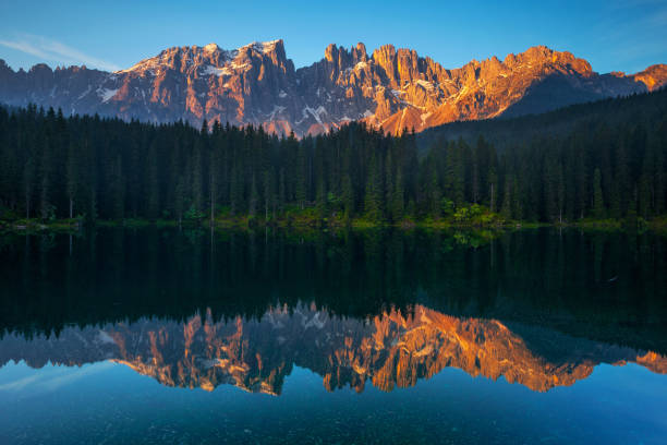 istock Mountain reflecting in a mirror lake 847108496