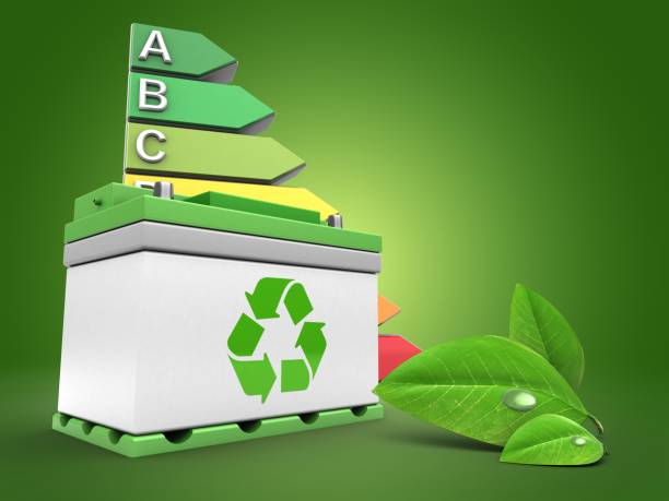 istock 3d car battery with energy rating 847109278