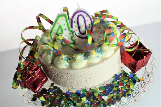An image of a birthday cake - 40th birthday