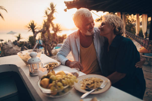 Senior couple on a date