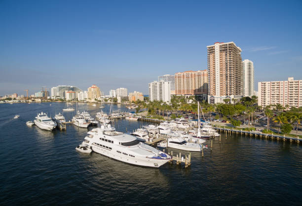 istock Boats floating in Fort Lauderdale bay 847116864