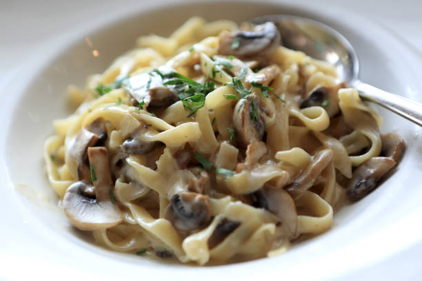 Fettuccine with mushrooms