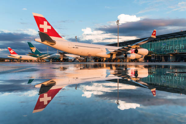 Zurich International Airport stock photo