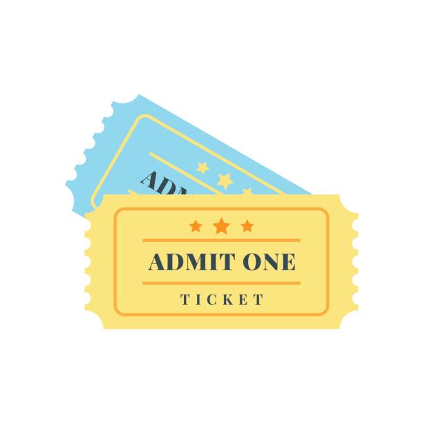 icon "fahrkarte" - ticket raffle ticket ticket stub movie ticket stock-grafiken, -clipart, -cartoons und -symbole