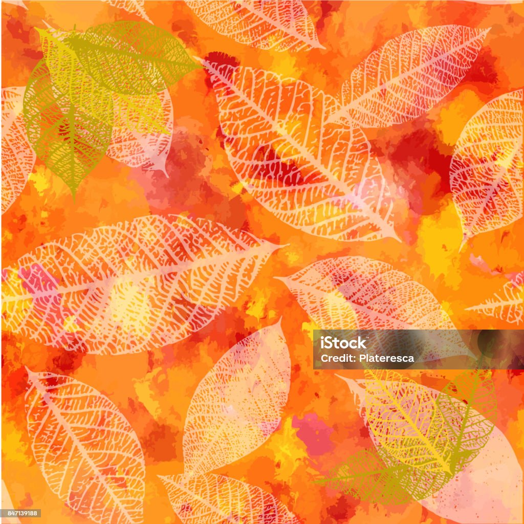 Fall Texture Yellow Vector Red And Yellow Autumn Texture With Copy Space Stock Illustration ...