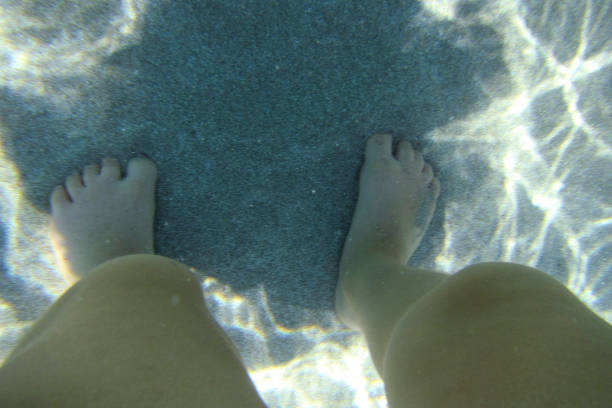 istock Child Feet Under The Sea 847153400